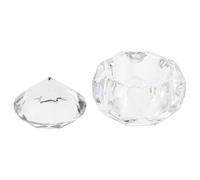 DRESSOOS Crystal Glass Nail Art Liquid Cup with Lid for Mixing Liquids, Structure, for Manicure and Nail Art Use by Beauty Loving Women and Beginners