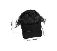 DRESSOOS Curly Ponytail Baseball Cap for Women with Synthetic Hair Extension, Black Visor Hat with High Ponytail Design, Lightweight Wig Hat for Daily Wear and Parties