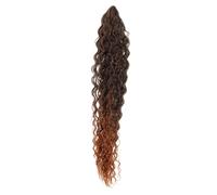 DRESSOOS Curly Ponytail Wig Long Extension Afro Puff Drawstring Synthetic Hairpiece Braided Curly Wig Extension