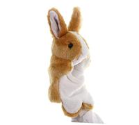 DRESSOOS Cute Brown Bunny Rabbit Plush Hand Puppet for Soft Stuffed Animal for Interactive Role Play and Storytelling Enhances Imagination and Parent Communication Safe Material