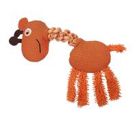 DRESSOOS Cute Giraffe Dog Chew Toy Interactive Sound Pet Toy for Puppies Teeth Cleaning Rope for Reducing Boredom and Destructive Behavior