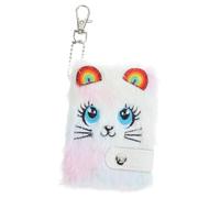 DRESSOOS Cute Notebook for Girls Plush Cover Diary Book Blank Pages Sketch Pad Daily Use Diary Journal Girl's Stationery Present Fluffy Note Accessory Portable Notebook