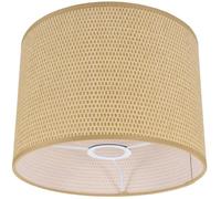 DRESSOOS Cylinder Lamp Shade for Table Lamps Khaki Fabric with Metal Frame Simple Chic Design Softens Light for Living Room and Personal Home Easy Installation
