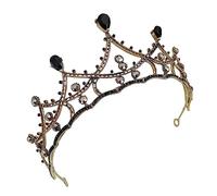 DRESSOOS Dazzling Crystal Rhinestones Tiara Headband Vintage Wedding Crown for Bride