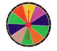 DRESSOOS DIY Party Prize Wheel Game Prop for Parties Trade Shows Carnivals with Red Pointer Compact Lightweight Prize for Educational and Holiday Activities