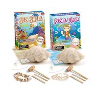 DRESSOOS DIY Pearl Bracelet Making Educational Digging Shells for Friendly Craft Activity for Social Skills and Creativity Development