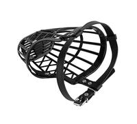 DRESSOOS Dog Muzzle Basket Cage Plastic for Breeds Training Muzzle Stop Barking and Chewing Strap