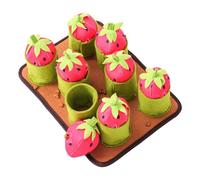 DRESSOOS Dog Plaything Strawberry Plucking Toy Slow Feeding Pad Enhance Sense of Smell Stress Compact Design Safe
