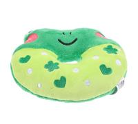 DRESSOOS Dog Toy Chew Toy Squeaker Donut Shape Interactive Teeth Cleaning Plush Frog Squeaky Sound for Small Dogs Puppies Cats Kittens Green PET Supplies