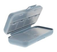 DRESSOOS Double-Deck Portable Medicine Storage Box Food-Grade Plastic Travel Container for Home Office Use Blue
