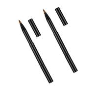 DRESSOOS Double-ended Retractable Lip and Eyeliner Makeup Brush 2pcs Plastic Handle Multi-purpose Cosmetic Brush for Travel and Precision Application