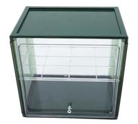 DRESSOOS Double Layer Bread Green with Airtight Lid Kitchen Countertop Bread Bin for Household Food Storage Freshness Container and Cake