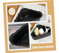 DRESSOOS Drain Basket Kitchen Sink Strainer Kitchen Drain Sink Drainer Strainer Dish Drainer Rack Triangle Corner Basket Rack Stainless Steel Black