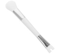 DRESSOOS Dual-ended U-shaped Nose Contour Powder Brush with Aluminium Handle and Nylon Bristles for Even and Smooth Finish, Portable Makeup Tool for Outdoor Use