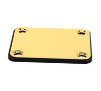 DRESSOOS Electric Guitar Neck Plate Gold Replacement Mounting Plate with Screws for Electric Guitar Bass Repair Stylish Chrome Finish Wide Compatibility for Musicians