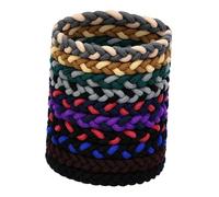 DRESSOOS Elegant Braided Headband 10pcs Men's Hair Ties Hair Bands for Ponytail No Damage Design