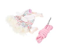 DRESSOOS Elegant Bunny Harness Leash Pet Rabbit Dress Bunny Halloween Outfit Rabbit Equipment Decorative Garment Cat Fashion Pink s