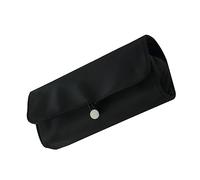 DRESSOOS Elegant Cosmetic Storage Pouch Makeup Brush Bag Zipper Buckle Black Oxford Cotton Keep Your Brushes Organized