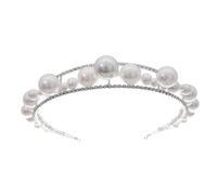 DRESSOOS Elegant Silver Pearl Headband Hair Accessory Made of Alloy Rhinestone Decoration, Lightweight without Fading, for Birthday Or Anniversary, Suitable for Bridesmaids and Wives
