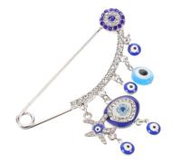 DRESSOOS Evil Eye Brooch Pin - Vintage Rhinestone Devil's Eye Brooch Fortune Badges for Women - Suit Dress Accessories Lucky Amulet for Wedding Party Birthday