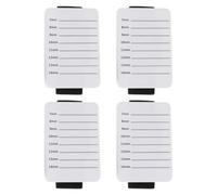 DRESSOOS Eyelash Extension Pallet Evenly Arrange Lash Extensions Acrylic 4pcs White Lash Holder Plate Lightweight Eyelash Tray for Salon and Individual Home Use