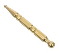 DRESSOOS Facial Brass Double-Headed Handheld Acupuncture Roller for Neck Shoulder Relief and Full-Body Muscle Therapy with Manual Acupressure Bar