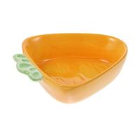 DRESSOOS Fashion Pet Ceramic Bowl Orange Carrot-shaped Feeder for Cats and Dogs Eco-friendly Durable Material Suitable for Pets Like Hamsters and Rabbits Easy to Clean Holds Wet and Dry