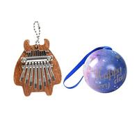DRESSOOS Fingertip Piano Mini Kalimba Tone Scale Musical Instrument for Boys and Girls Friends Wood Body Stainless Steel Keys Easy to Learn Portable for School Bag