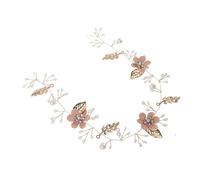 DRESSOOS Flower Headband for Brides Elegant Rhinestone and Leaf Alloy Headpiece for Weddings Parties and Special Occasions