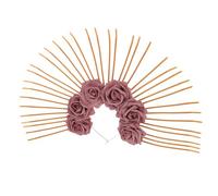 DRESSOOS Flower Headband for Women Floral Goddess Headpiece Roses for Halloween Cosplay Parties Festivals and Weddings Lightweight and Comfortable Hair Accessory
