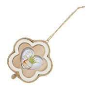 DRESSOOS Flower Shape Mini Photo Frame for Tiny House Diy Decor Unfinished Wood Picture Ornament Retro Wall Decoration