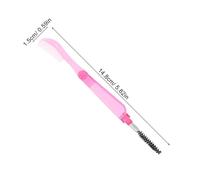 DRESSOOS Foldable Dual-Ended Eyelash Comb and Eyebrow Brush, Red 2-in-1 Lash Grooming Tool with Eyelash Separator and Brow Spoolie for Eye Makeup and Lash Lift