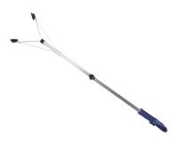 DRESSOOS Folding Litter Picker Grabber Tool with Long Handle, Blue Reusable Trash Clamp for Outdoor Sanitation and Household Waste Collection