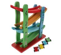DRESSOOS Four Layer Wooden Glider for Creative Racing Plaything with Bright Color Tracks Educational Hand Eye Coordination Game Safe Non Toxic Material for Boys