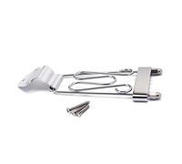DRESSOOS GA411 Silver Guitar Tailpiece Bridge for 6 String Jazz with Screws Sturdy Replacement Accessory