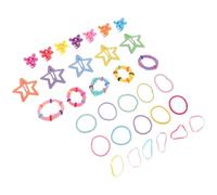 DRESSOOS Girl Hair Accessories Mini Hair Ties Clips Soft Scrunchies Flower Clips for Girls Comfortable Hairbands for Everyday Use