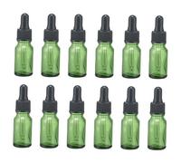DRESSOOS Glass Oil Dropper Bottles 12pcs Empty Refillable Bottles for Essential Oils