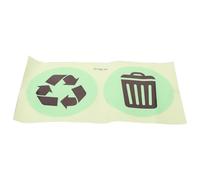 DRESSOOS Glow the Dark Recycle Bin Stickers with Self-Adhesive PVC Material Waterproof and Visible a Distance for Kitchen Bin Stickers in Home or Yard