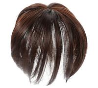 DRESSOOS Hair Bangs Piece Fringe Bangs Breathable Comfortable Synthetic Fiber Mesh Stylish Design Natural Look Party Celebrity Use
