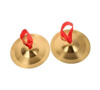 DRESSOOS Hand Cymbals Alloy Marching Cymbal for Adults Boys and Girls Traditional Chinese Gong Percussion Instrument Comfortable Grip for Music Education