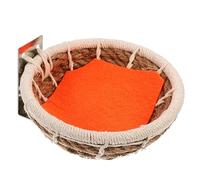 DRESSOOS Hand Knitted Bird Nest Breeding Nest Woven Bird Rest House Decorative for Cages Garden Birdhouse Natural Cotton Rope for Budgies and Random Color