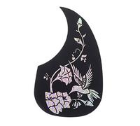 DRESSOOS Hummingbird Pattern Acoustic Guitar Pickguard Self-adhesive Plastic Scratch Plate for Right-handed Guitars Water Drop Shape Sturdy Protection for Your Instrument