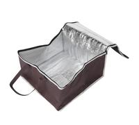 DRESSOOS Insulated Pizza Hot Bag Foldable Design, Coffee Colour Non-Woven Fabric and Aluminum Material, for Carrying Meals and Cakes