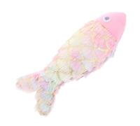 DRESSOOS Interactive Plush Cat Chew Toy Simulation Koi Fish Small Size for Indoor Cats Soft and Cute Dental Toy for Kitten Play and Chewing