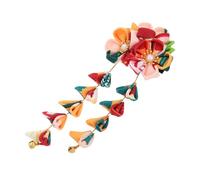 DRESSOOS Japanese Flower Hair Clip Kimono Headwear Traditional Bridal Tassel Hairpin Fashion Accessory