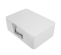 DRESSOOS Jewelry Trinket Organizer with Combination Lock Tinplate Rectangular Lightweight Metal Storage Box, Stylish Retro Design Code Keepsake Storage for Bedrooms and Vanities