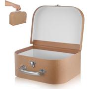 DRESSOOS Kraft Paper Portable Box Suitcase for Jewelry Storage and Stationery Organizer, Multi-use Square Wrap Box for Wedding Favors, Party Packaging, and Christmas