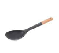 DRESSOOS Large Silicone Cooking Spoon Wooden Handle, Heat-Resistant Non-Stick Kitchen Soup Ladle for Serving and Mixing, Household Silicone Kitchen Utensil for Cooking and Stirring