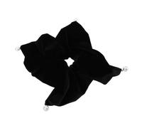 DRESSOOS Large Velvet Scrunchie for Women Jumbo Hair Bands Pearl Pendant Square Design Hair Ties for Low Ponytail Elegant and Versatile