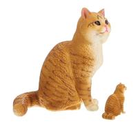 DRESSOOS Lifelike Cat Figurine Model Realistic Haired Simulation Animal for Educational Play Nursery Decoration and Collectors Sturdy Plastic Design Bright Colors